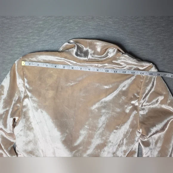 Amanda Upichard X Revolve Velvet Allix Blazer Dress Color Bone Size Small Preppy - Picture 7 of 7